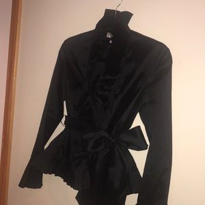 Black High Neck Dress Jacket